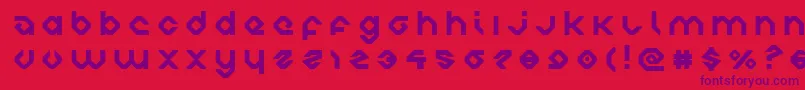 charliesanglestitle-Schriftart – Violette Schriften auf rotem Hintergrund