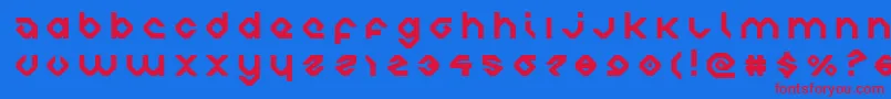 charliesanglestitle Font – Red Fonts on Blue Background