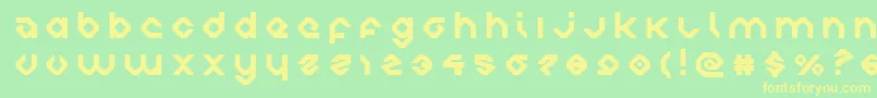 Шрифт charliesanglestitle – жёлтые шрифты на зелёном фоне