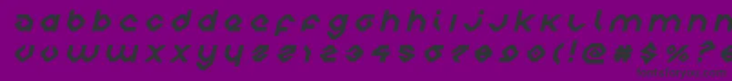 charliesanglestitleital Font – Black Fonts on Purple Background
