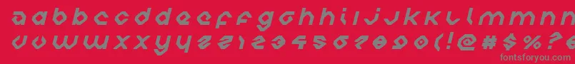 charliesanglestitleital Font – Gray Fonts on Red Background