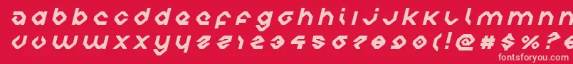 charliesanglestitleital Font – Pink Fonts on Red Background
