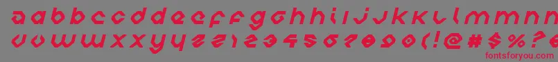 charliesanglestitleital Font – Red Fonts on Gray Background