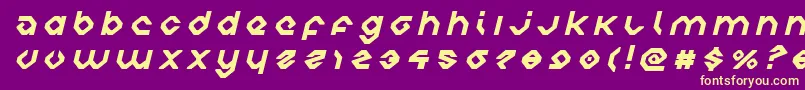 charliesanglestitleital Font – Yellow Fonts on Purple Background