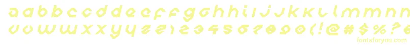 charliesanglestitleital Font – Yellow Fonts on White Background