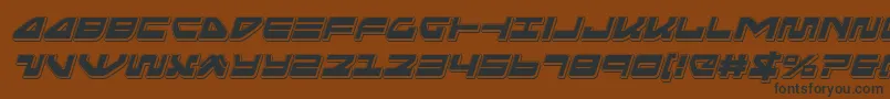 Seariderfalconpunchital-Schriftart – Schwarze Schriften auf braunem Hintergrund