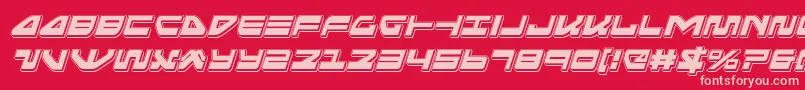 Seariderfalconpunchital-Schriftart – Rosa Schriften auf rotem Hintergrund