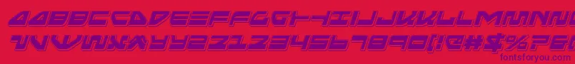Seariderfalconpunchital Font – Purple Fonts on Red Background