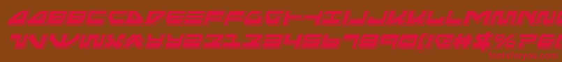 Seariderfalconpunchital Font – Red Fonts on Brown Background