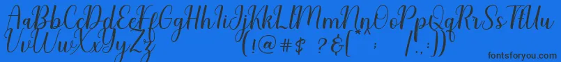 Charliez Demo Font – Black Fonts on Blue Background