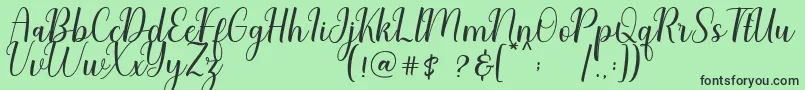 Charliez Demo Font – Black Fonts on Green Background