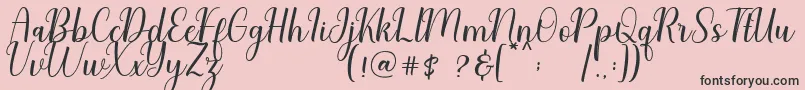 Charliez Demo Font – Black Fonts on Pink Background
