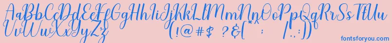 Charliez Demo Font – Blue Fonts on Pink Background