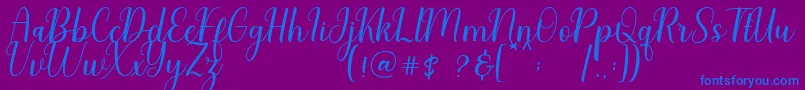 Charliez Demo Font – Blue Fonts on Purple Background