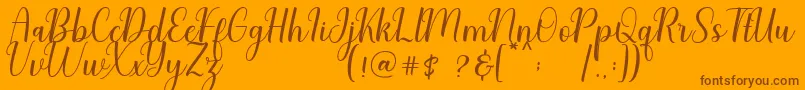 Charliez Demo Font – Brown Fonts on Orange Background