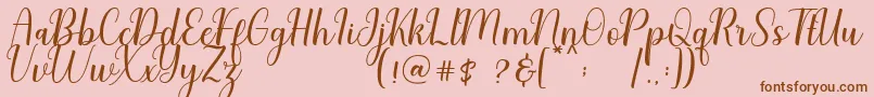 Charliez Demo Font – Brown Fonts on Pink Background