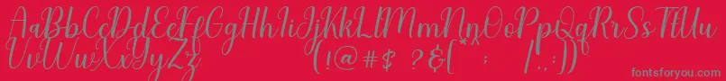 Charliez Demo Font – Gray Fonts on Red Background