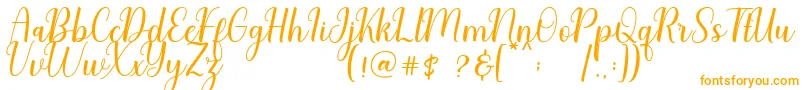Charliez Demo Font – Orange Fonts on White Background
