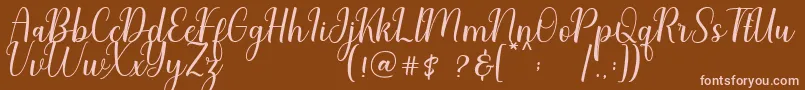Charliez Demo Font – Pink Fonts on Brown Background