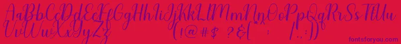 Charliez Demo Font – Purple Fonts on Red Background