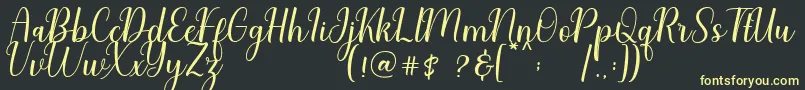Charliez Demo Font – Yellow Fonts on Black Background