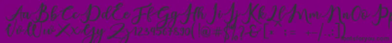 charlinda Font – Black Fonts on Purple Background