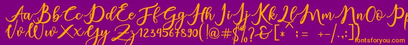 charlinda Font – Orange Fonts on Purple Background