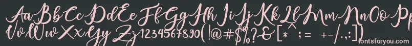 charlinda Font – Pink Fonts on Black Background
