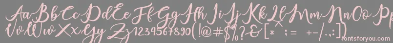 charlinda Font – Pink Fonts on Gray Background