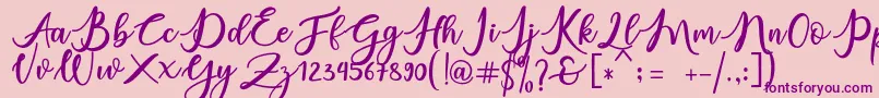 charlinda Font – Purple Fonts on Pink Background