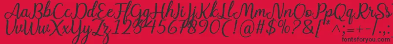 Charline font-Schriftart – Schwarze Schriften auf rotem Hintergrund