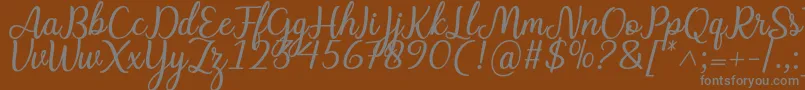 Police Charline font – polices grises sur fond brun