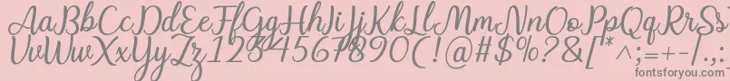 Charline font Font – Gray Fonts on Pink Background