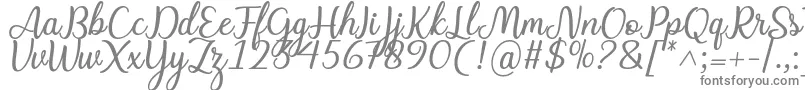 Charline font-fontti – harmaat kirjasimet valkoisella taustalla