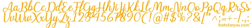 Czcionka Charline font – pomarańczowe czcionki