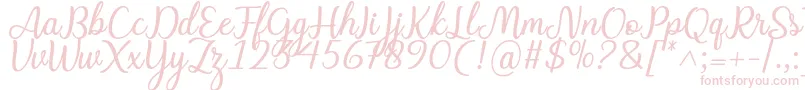 Charline font Font – Pink Fonts on White Background