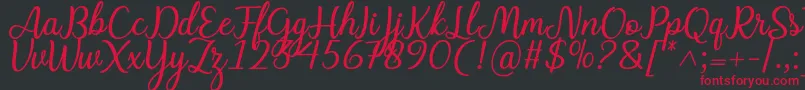 Шрифт Charline font – красные шрифты на чёрном фоне