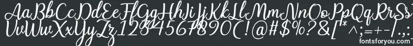 Charline font-fontti – valkoiset fontit