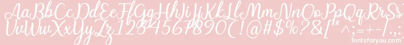 Charline font Font – White Fonts on Pink Background