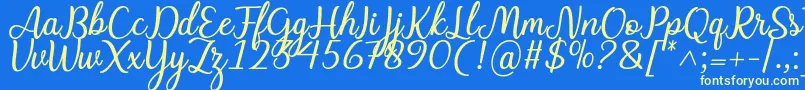 fuente Charline font – Fuentes Amarillas Sobre Fondo Azul