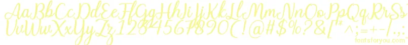 フォントCharline font – 黄色のフォント