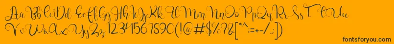 charllie Personal Use-fontti – mustat fontit oranssilla taustalla