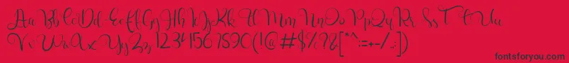 charllie Personal Use-Schriftart – Schwarze Schriften auf rotem Hintergrund