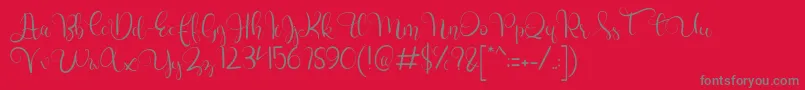 charllie Personal Use-Schriftart – Graue Schriften auf rotem Hintergrund