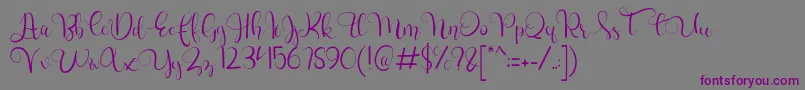 charllie Personal Use Font – Purple Fonts on Gray Background
