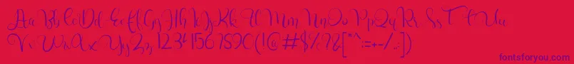 charllie Personal Use Font – Purple Fonts on Red Background