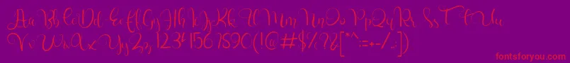 charllie Personal Use Font – Red Fonts on Purple Background