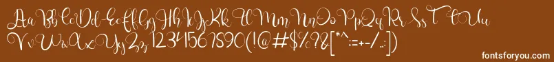charllie Personal Use Font – White Fonts on Brown Background