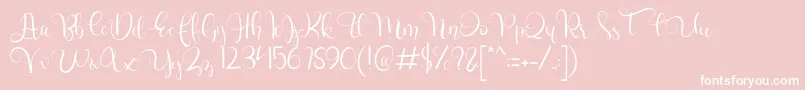 charllie Personal Use Font – White Fonts on Pink Background