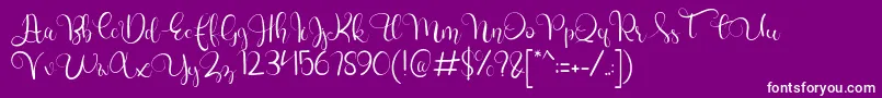 charllie Personal Use Font – White Fonts on Purple Background